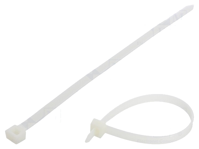 Kabelbinder; L: 213mm; W: 7,6mm; polyamide; 533N; natuurlijk Kabelbinder; L: 213mm; W: 7,6mm; polyamide; 533N; natuurlijk